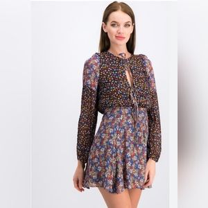 Mango Boho Floral Skater Dress